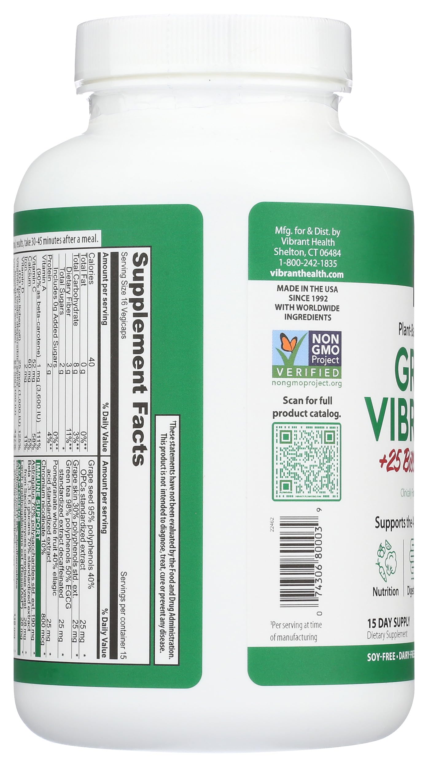 Amazon.com: Vibrant Health Green Vibrance, Vegicaps, 240-Count